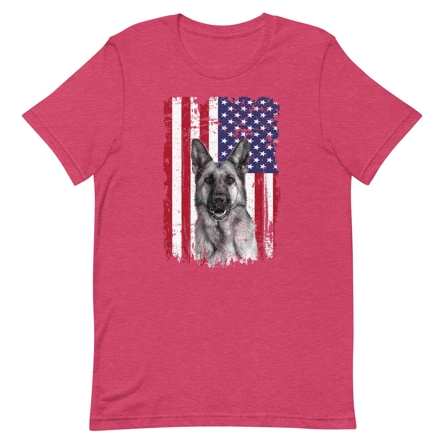 German Shepherd American Flag T-Shirt