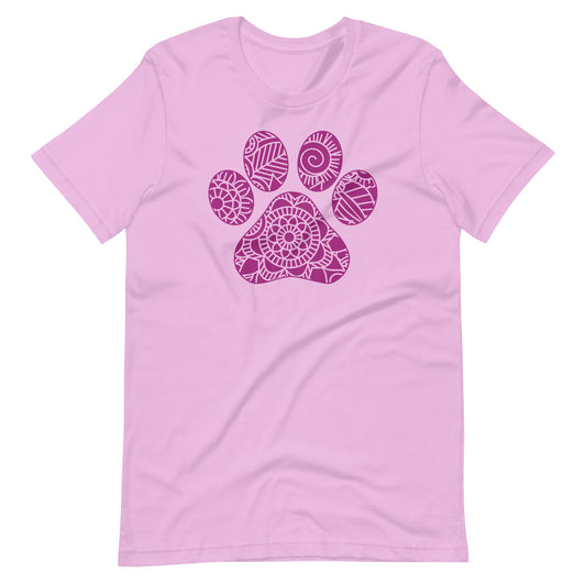 Paw Mandala T-Shirt for Dog Lover
