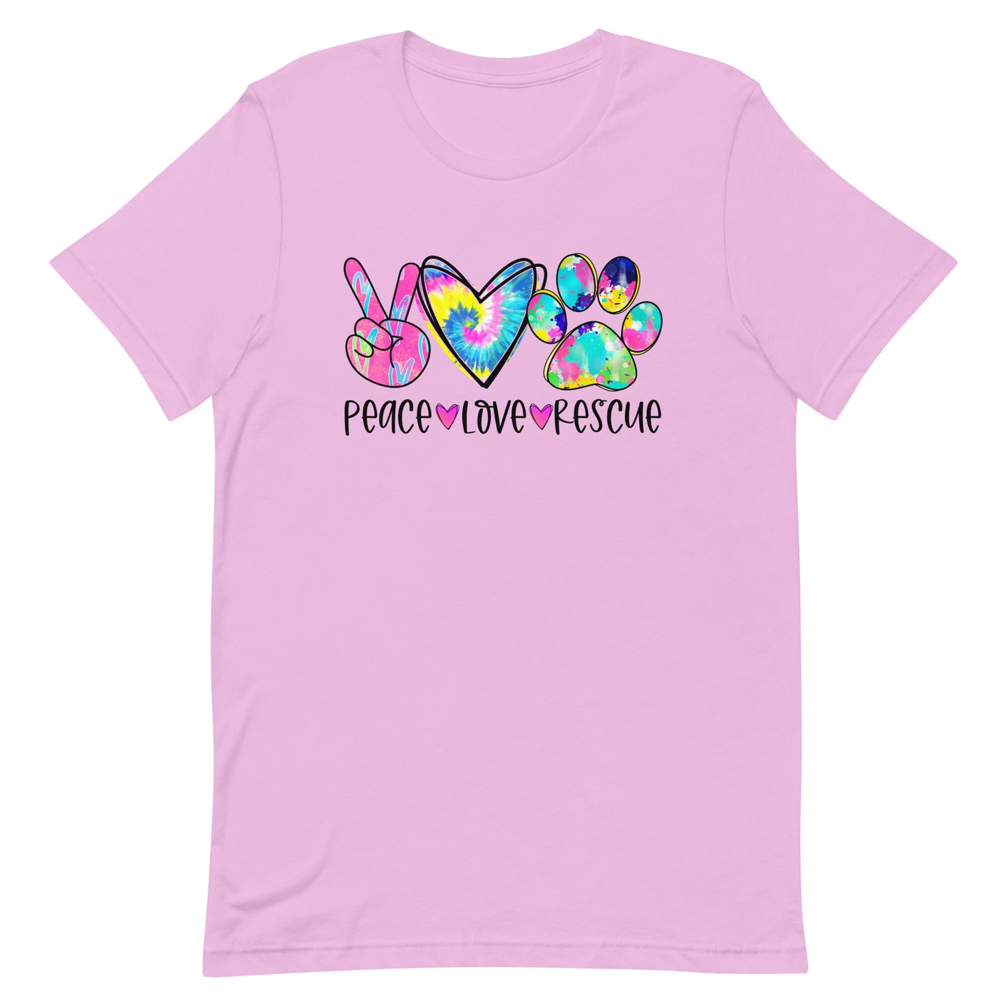 Peace Love Rescue Tie Dye T-Shirt