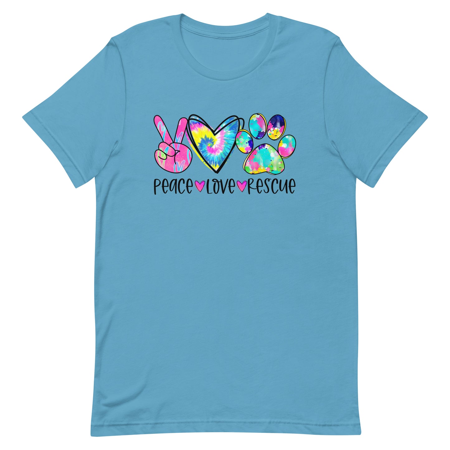 Peace Love Rescue Tie Dye T-Shirt