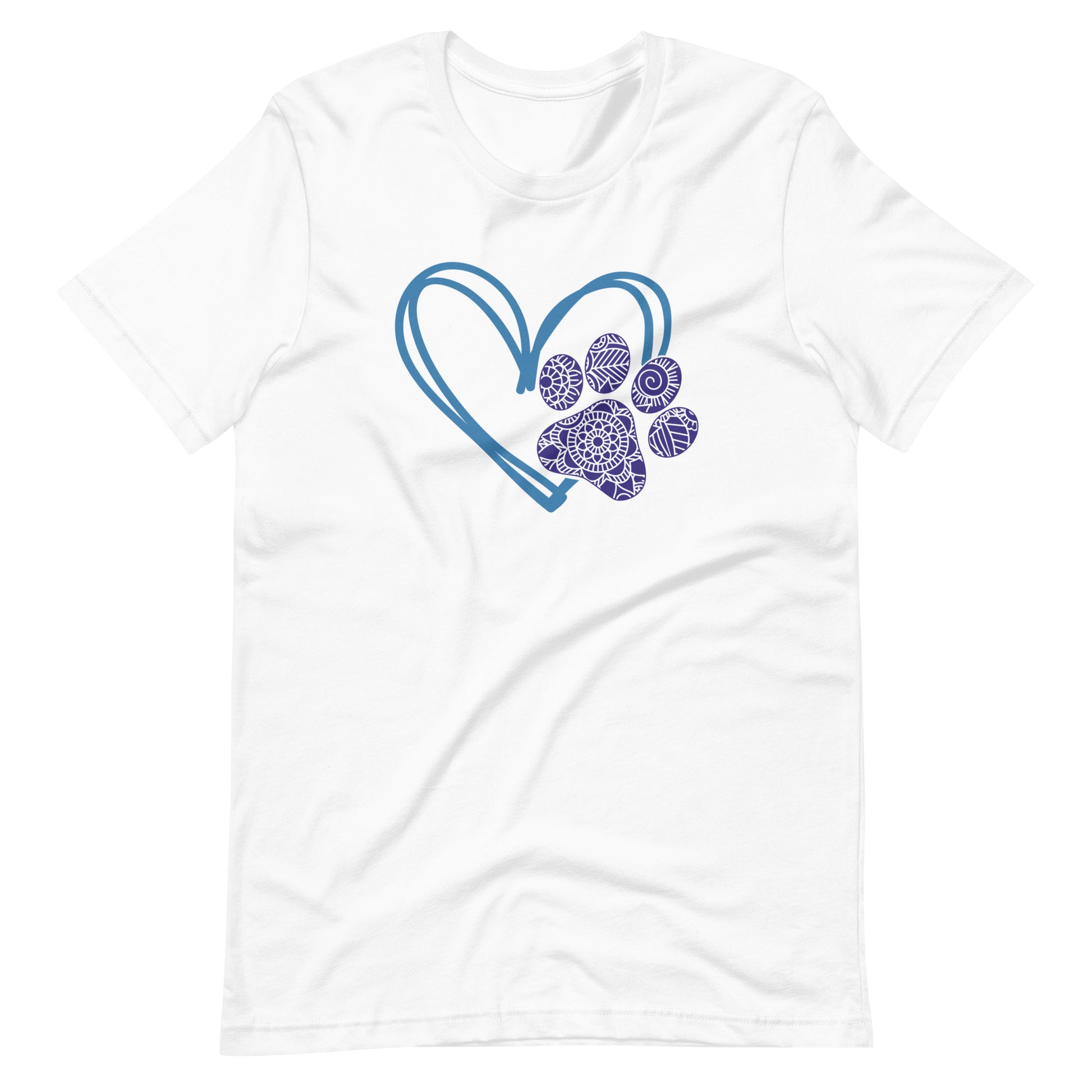 Paw Mandala Heart Sketch T-Shirt