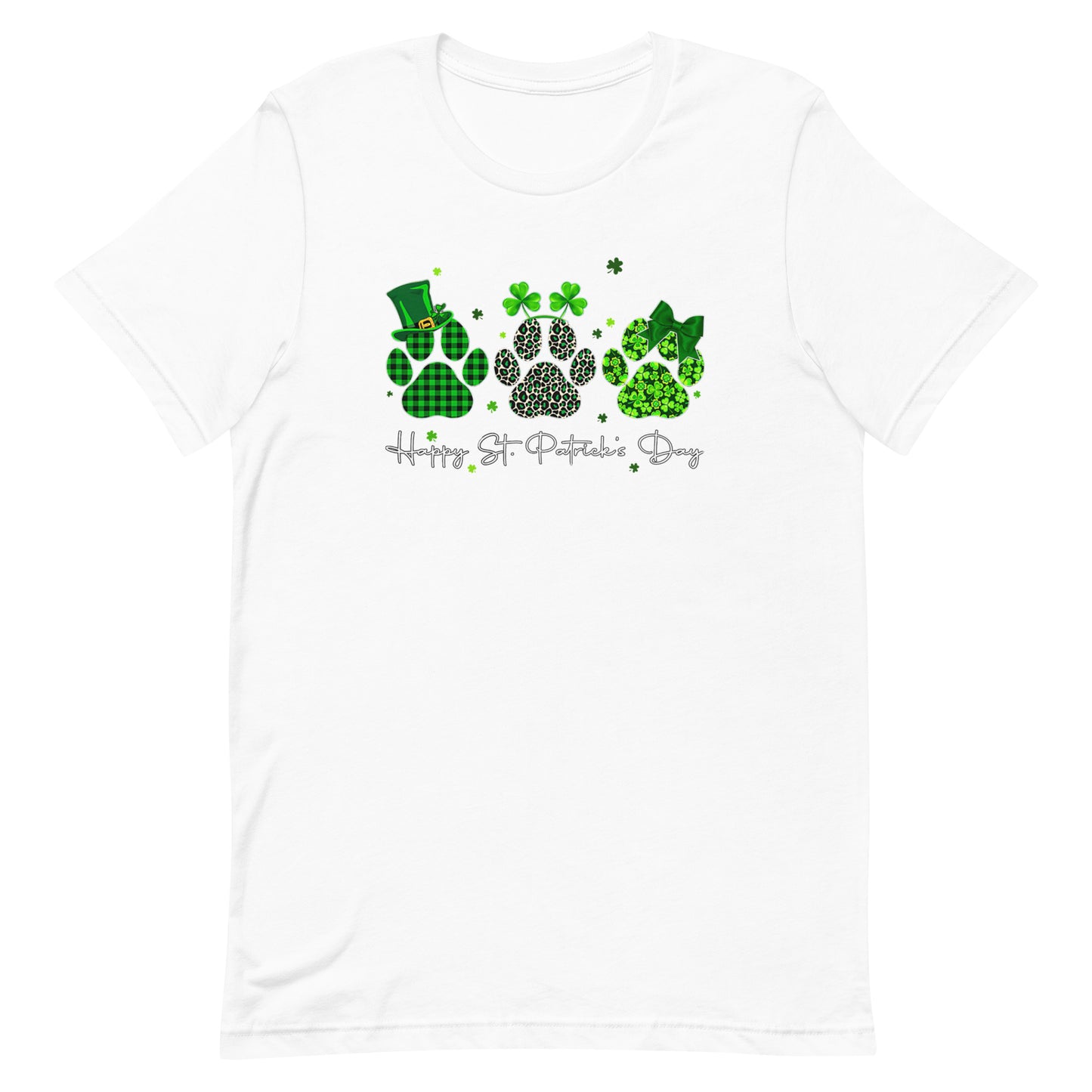 Shamrock Paw St. Patrick's Day T-Shirt for Dog Lovers