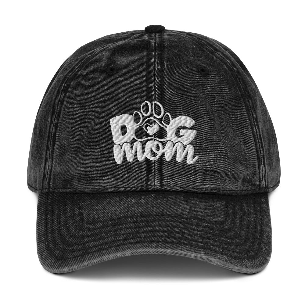 Dog Mom Vintage Cotton Twill Cap
