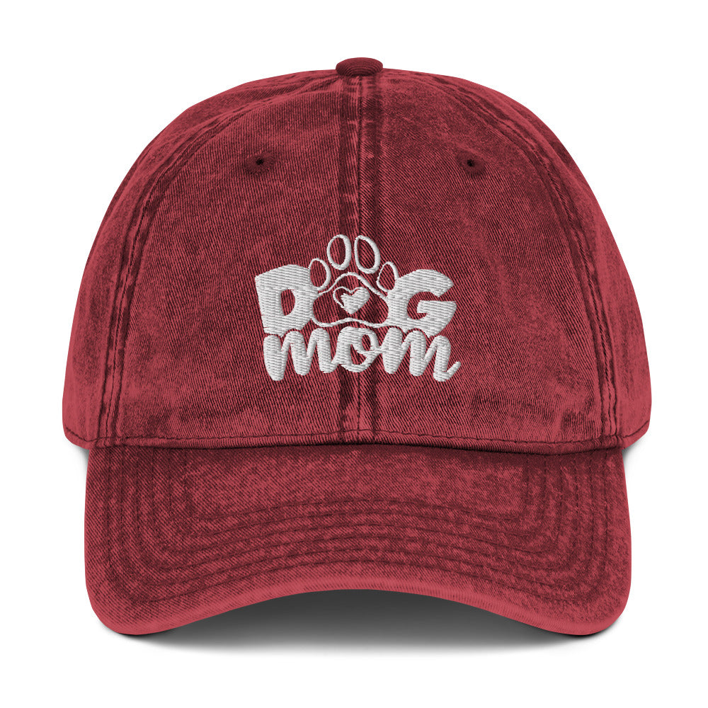 Dog Mom Vintage Cotton Twill Cap