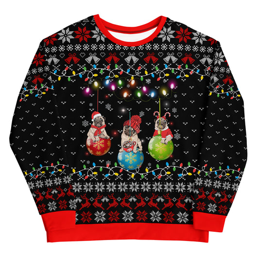 Pug Christmas Decoration Ugly Christmas Sweatshirt