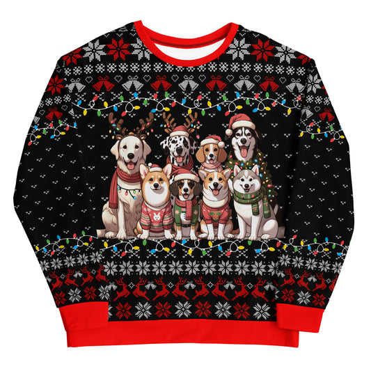 Christmas Dogs Ugly Christmas Sweatshirt