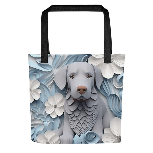 Labrador Puppy Floral Tote Bag