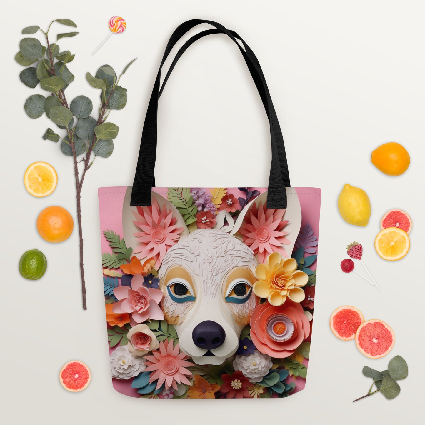 Chihuahua Floral Tote bag for Dog Moms