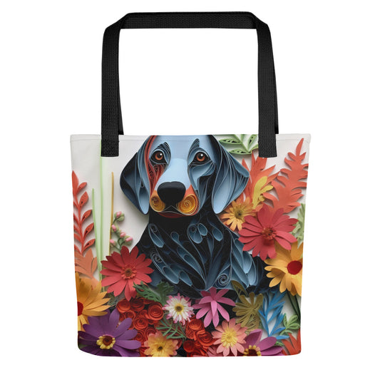 Dachshund Floral Tote bag for Dog Mom