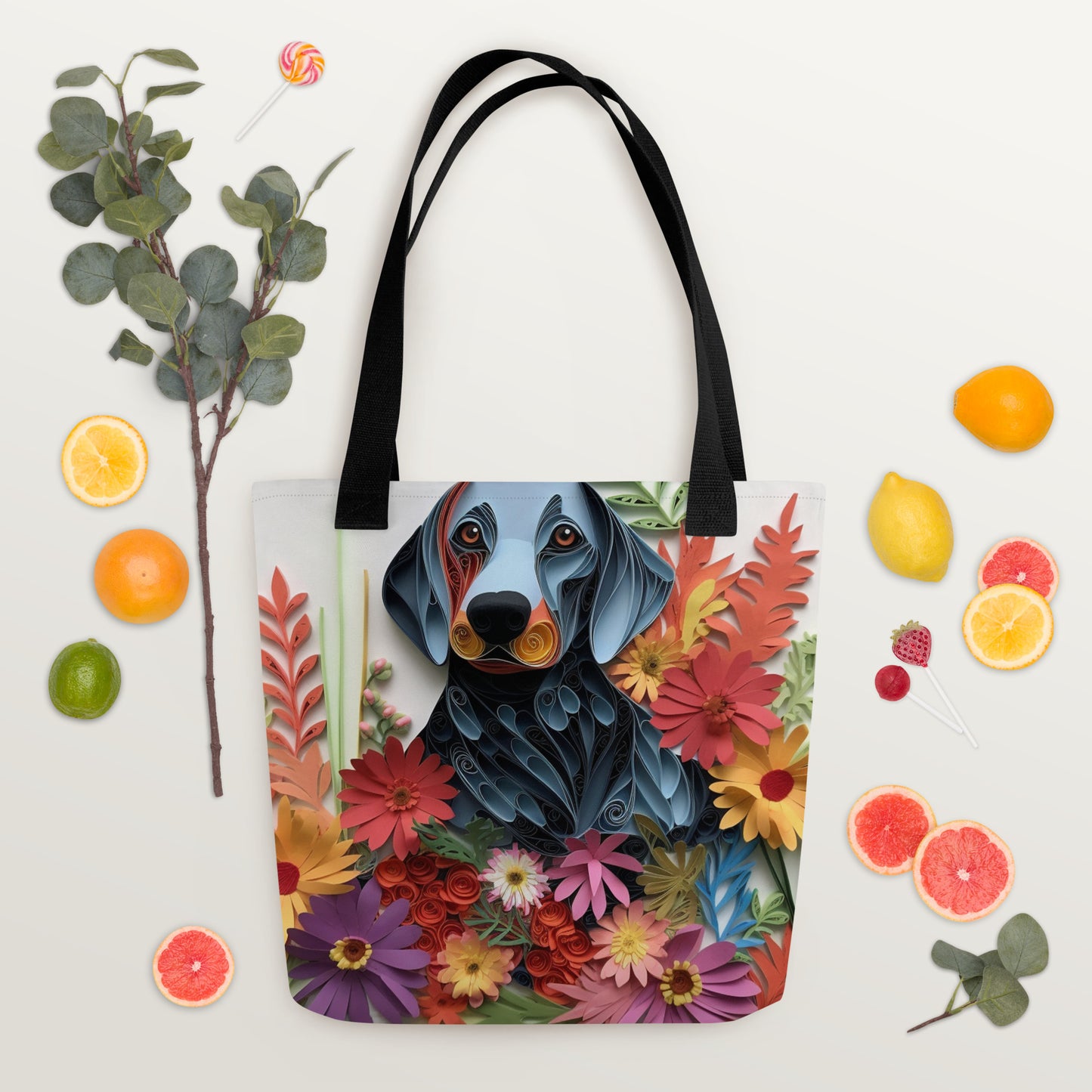 Dachshund Floral Tote bag for Dog Mom