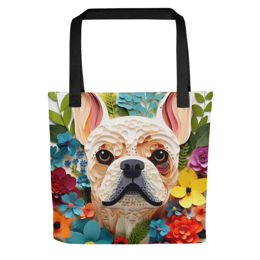 French Bulldog Floral Tote bag for Dog Mom