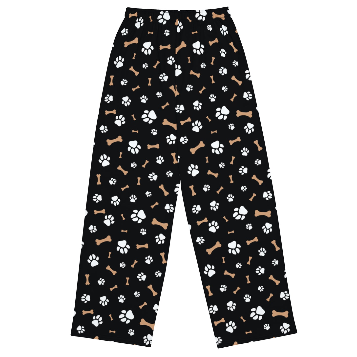 Puppy Paws & Bones Printed Wide-leg Pants