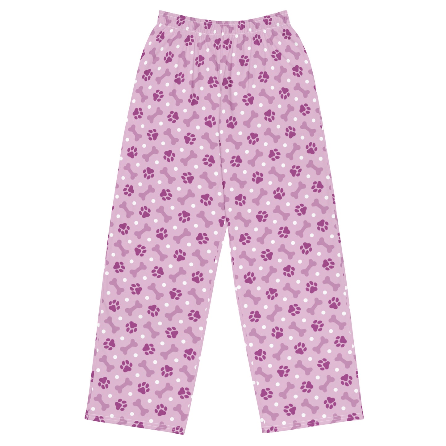 Paws & Bone Print Super Soft Wide-leg Pajama/Sweats Bottoms
