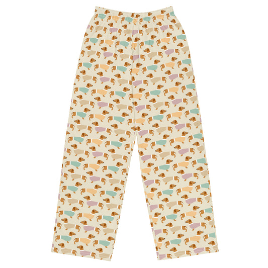 Dachshund Dog Lovers Super Soft Wide-leg Pajama/Sweats Bottoms