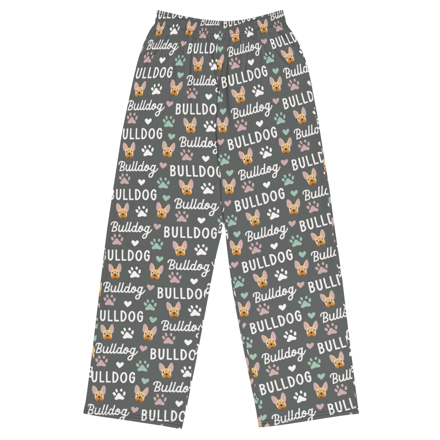 Bulldog Lovers Super Soft Wide-leg Pajama/Sweats Bottoms