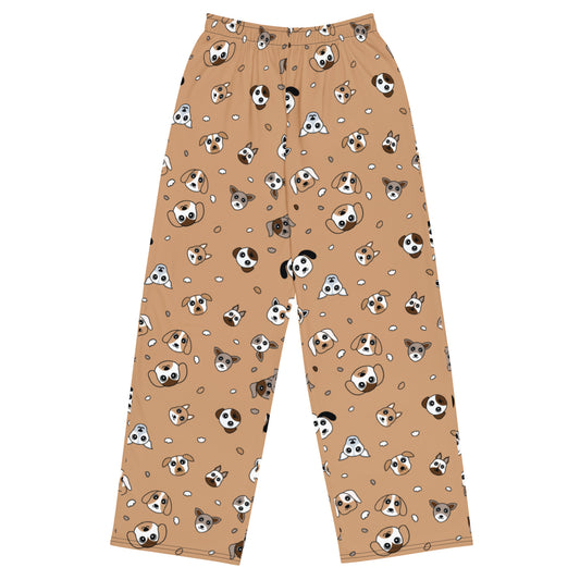 Puppies Everywhere Wide Leg Pants for Dog Lovers