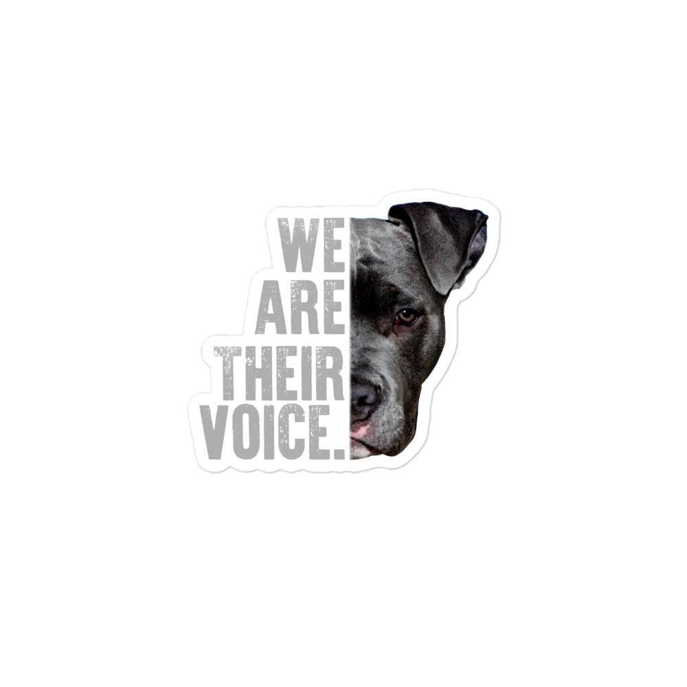 We Are Their Voice Dog Rescue Bubble-free stickers