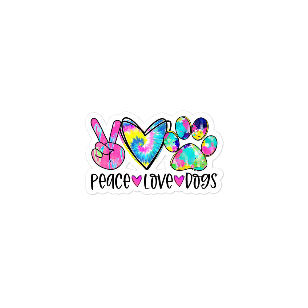Peace Love Dogs Bubble-free stickers