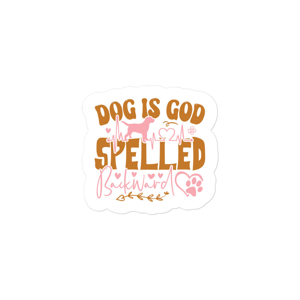 Dog is Good Spelled Backward Sticker