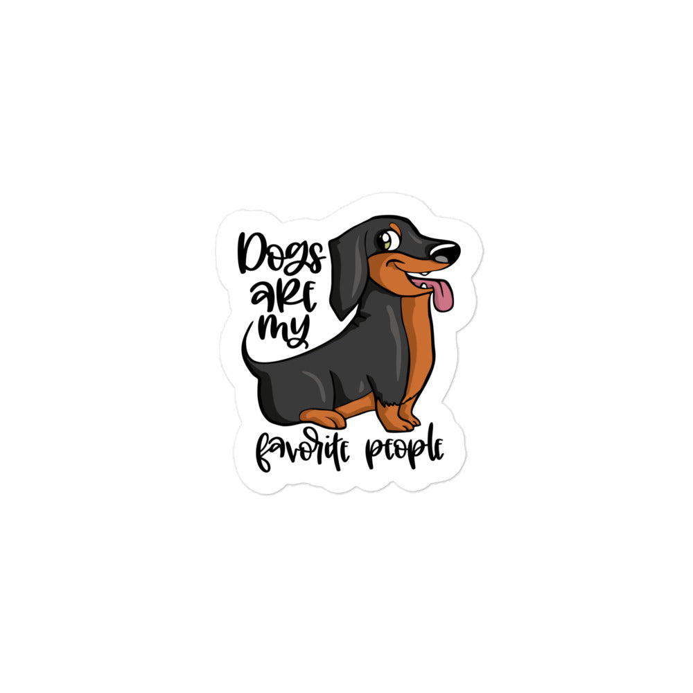 Dogs are My Favorite People Bubble-free sticker