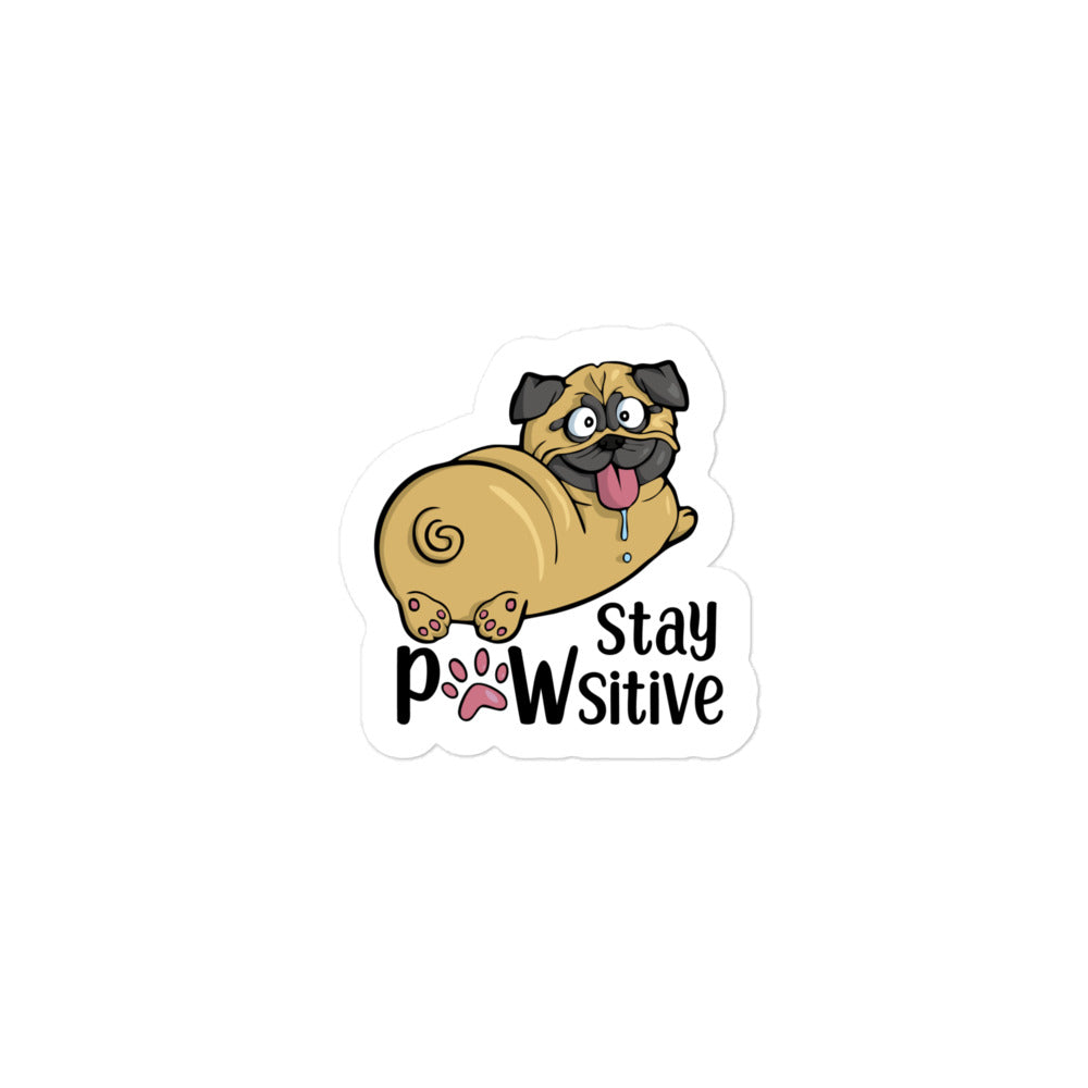 Stay Pawsitive Bubble-free stickers