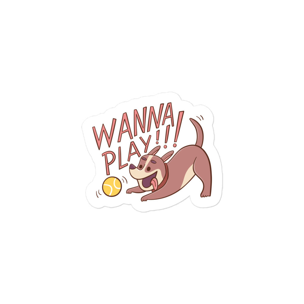 Wanna Play Dog Lovers Bubble-free stickers