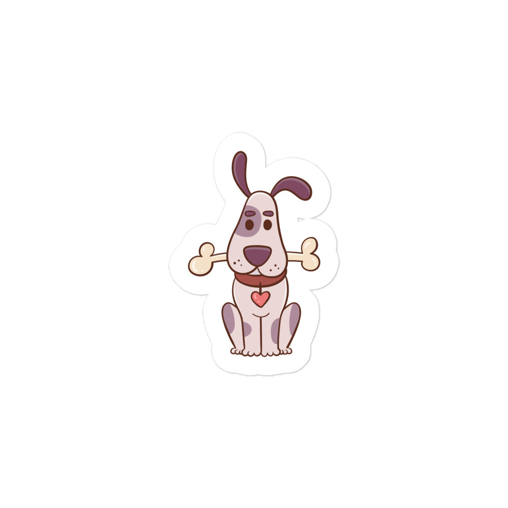 Dog with Bone Bubble-free stickers