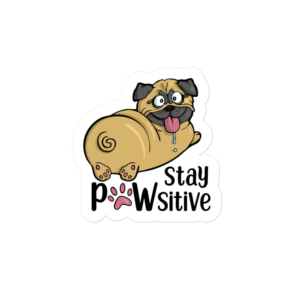 Stay Pawsitive Bubble-free stickers