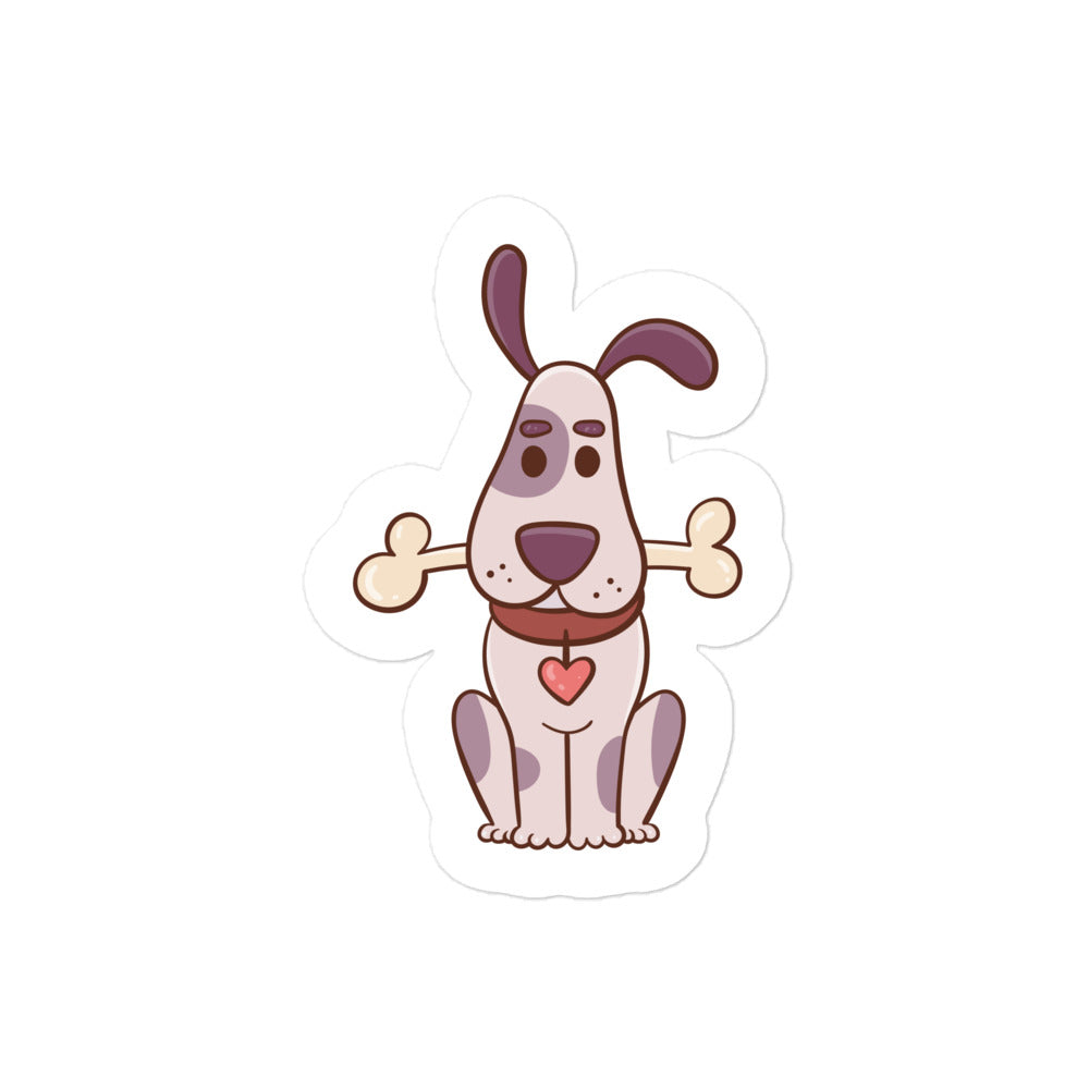 Dog with Bone Bubble-free stickers