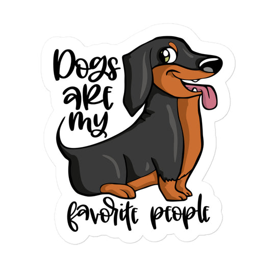 Dogs are My Favorite People Bubble-free sticker