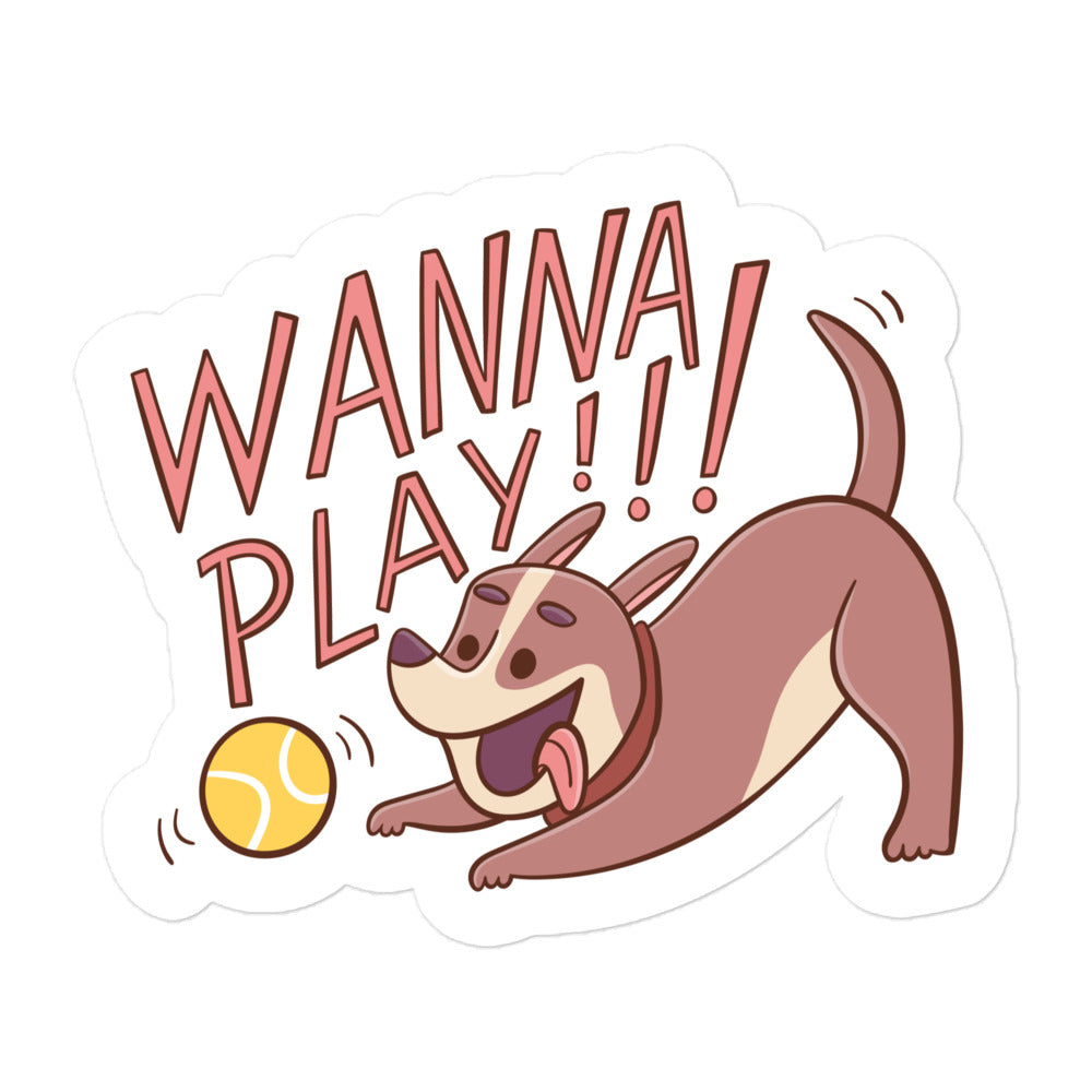 Wanna Play Dog Lovers Bubble-free stickers