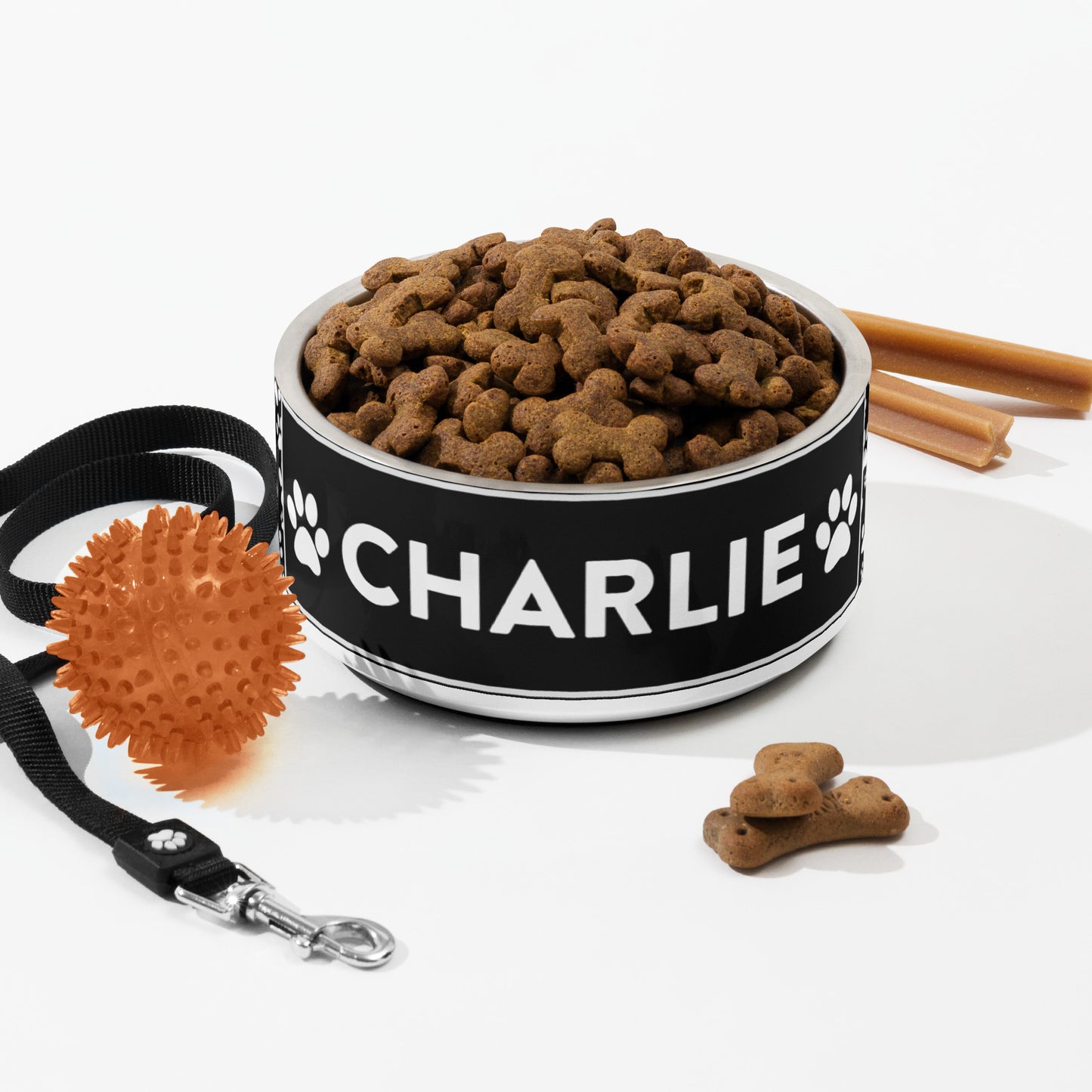 Charlie Name Stainless Steel Non Slip 18 oz or 32 oz Dog Bowl