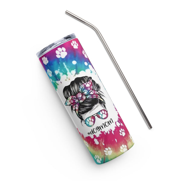 Tie Dye Dog Mom Stainless Steel Tumbler 20 oz