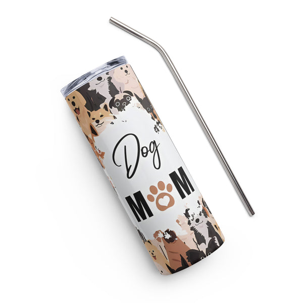 Cute Happy Dogs Dog Mom Steel Tumbler 20oz