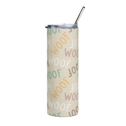 Woof Woof Dog Lovers Stainless steel tumbler