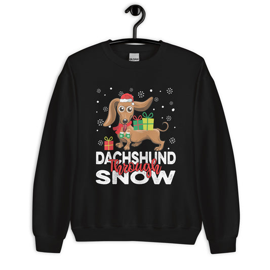 Dachshund Through Snow Christmas Sweatshirt