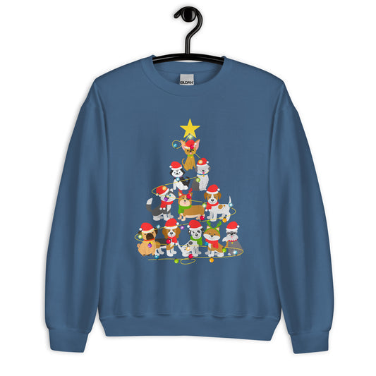 Christmas Tree for Dog Lovers Ugly Sweatshirt