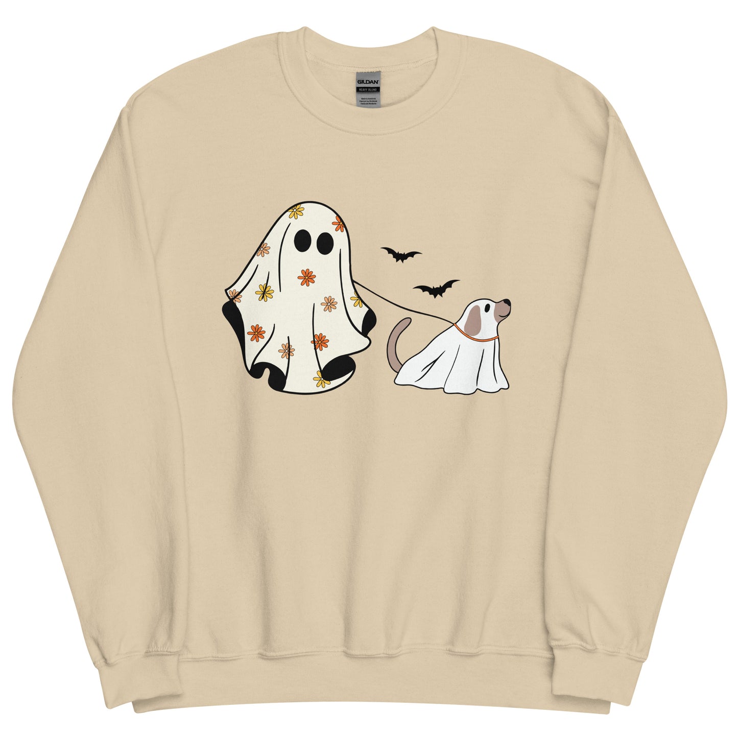 Halloween Ghost Walking Dog Unisex Sweatshirt