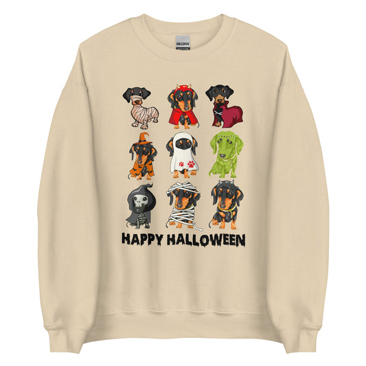 Happy Halloween Dachshund Lovers Unisex Sweatshirt