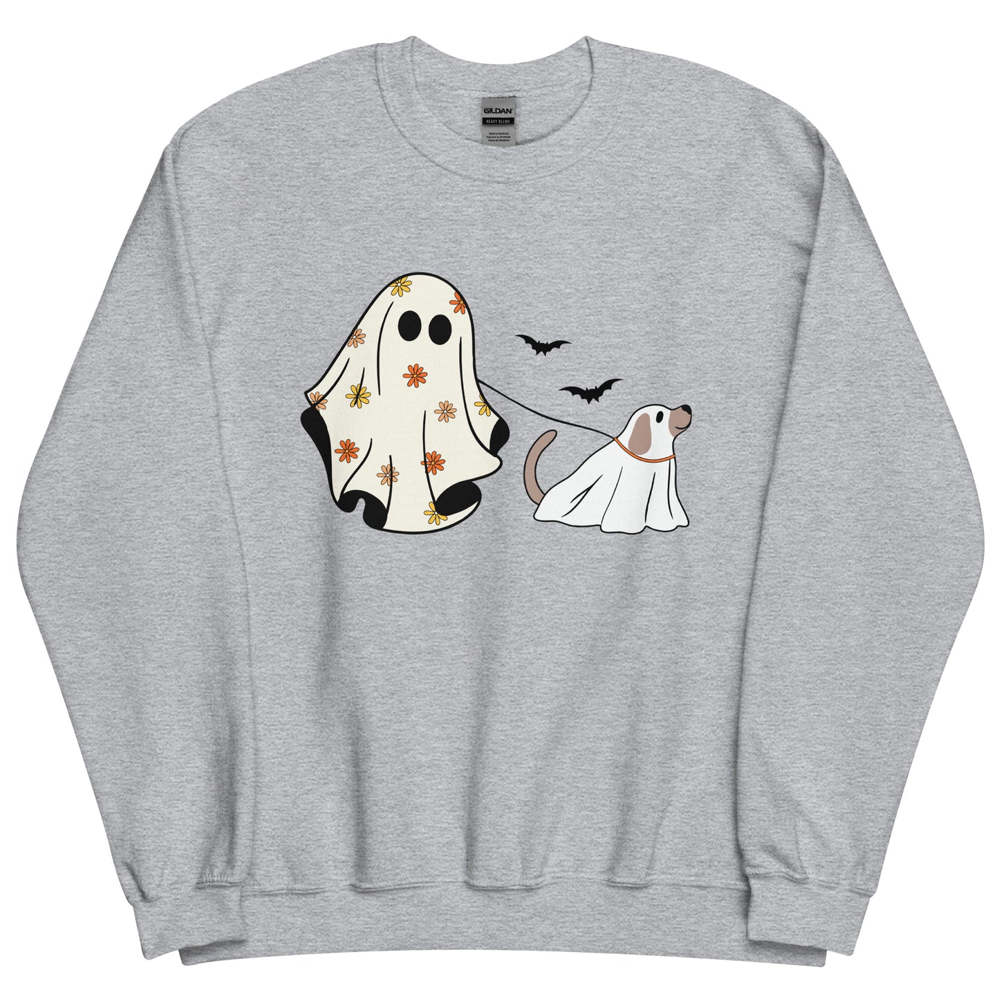 Halloween Ghost Walking Dog Unisex Sweatshirt