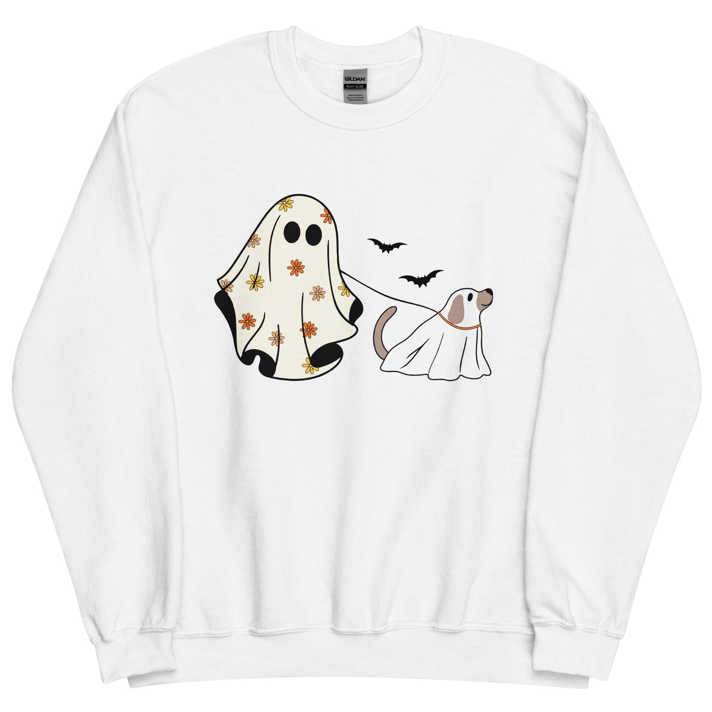 Halloween Ghost Walking Dog Unisex Sweatshirt