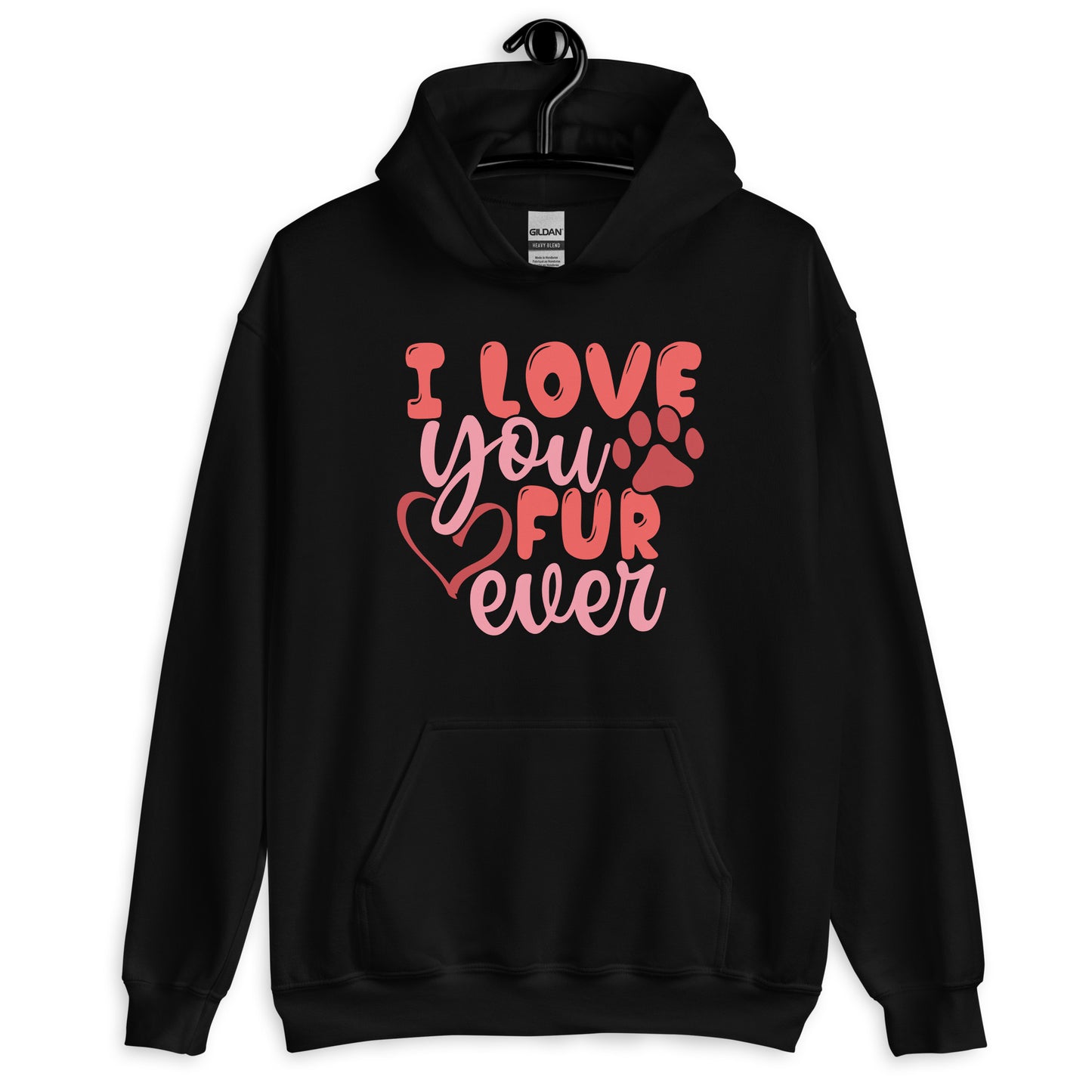 I Luv You Fur Ever Valentine's Day Unisex Hoodie