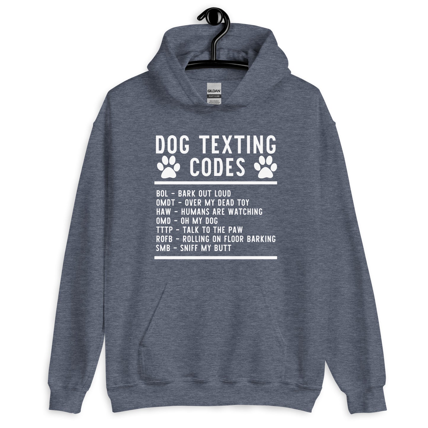 Dog Texting Codes Unisex Hoodie
