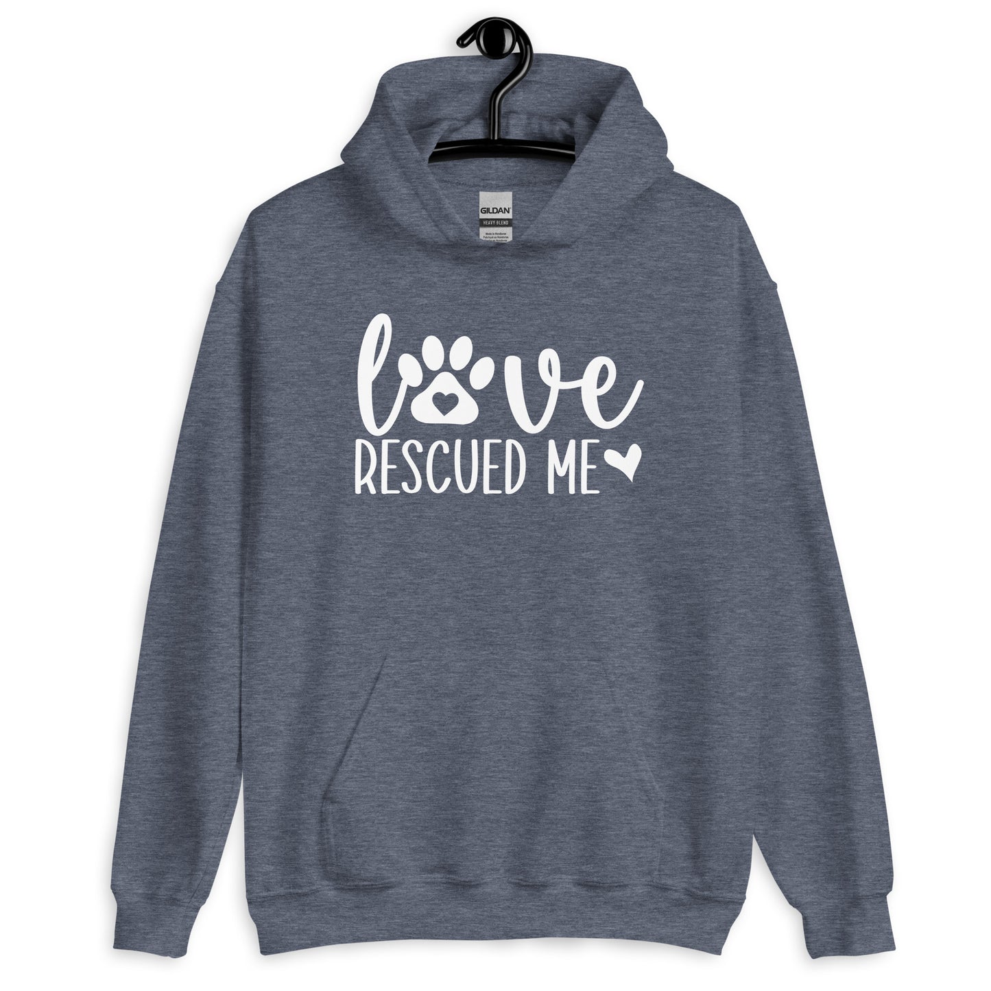 Love Rescued Me Unisex Hoodie for Dog Lovers