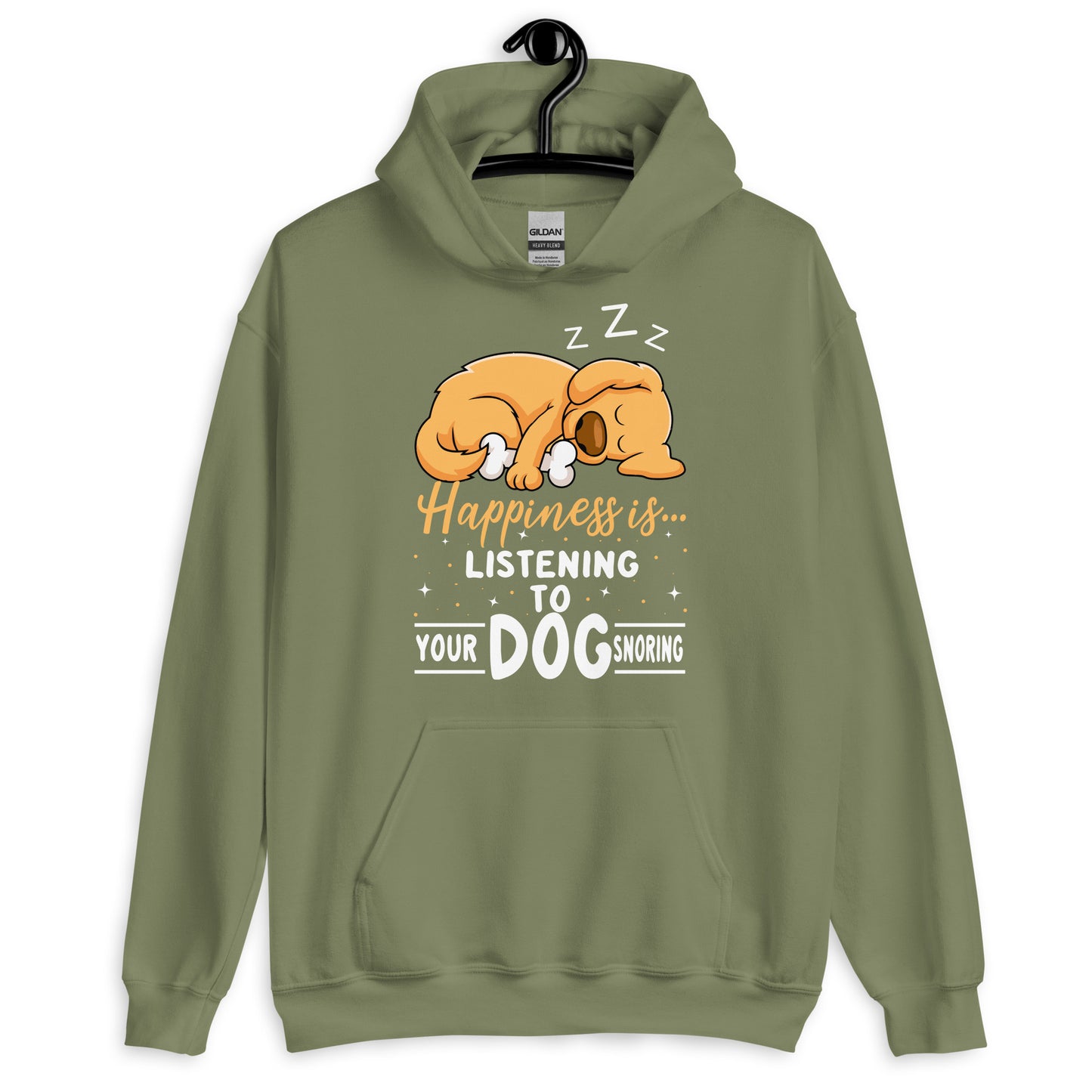 Happiness is Listening to Your Dog Snoring Hoodie