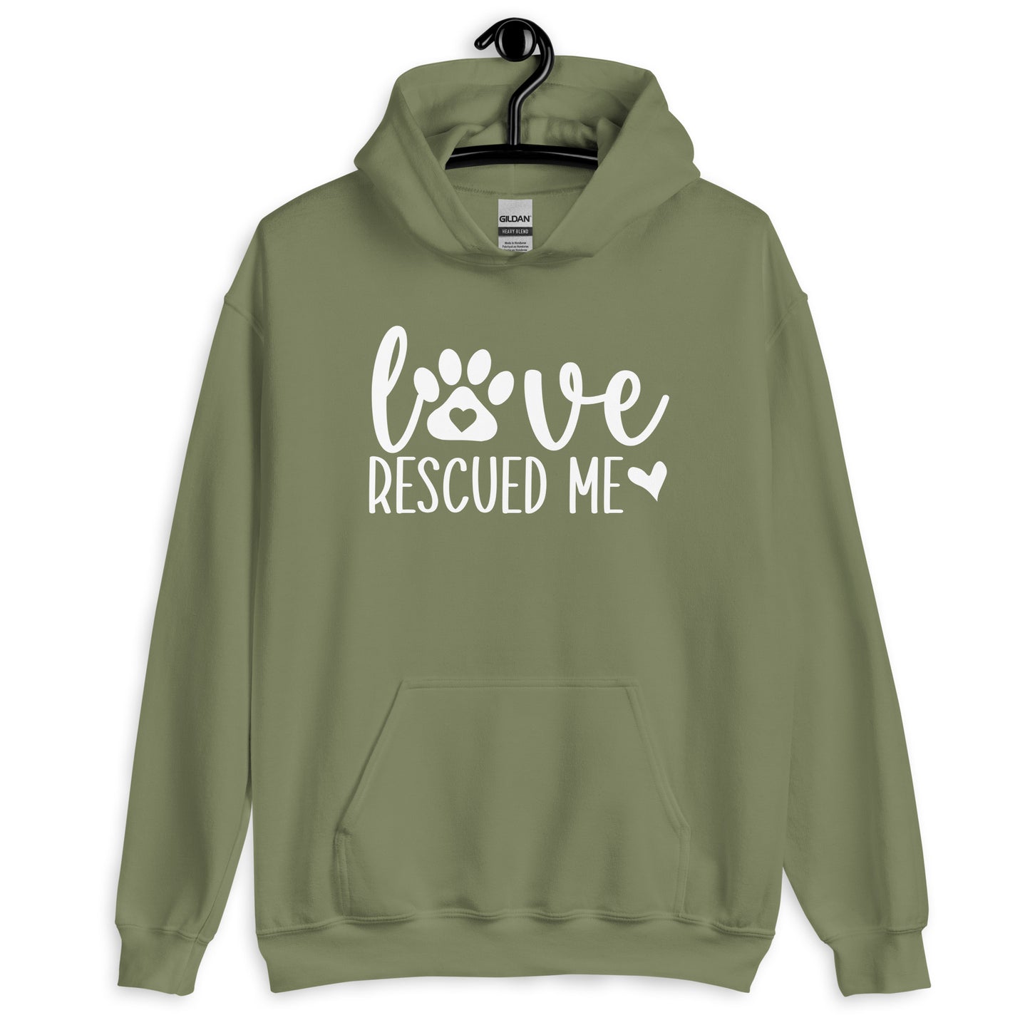 Love Rescued Me Unisex Hoodie for Dog Lovers