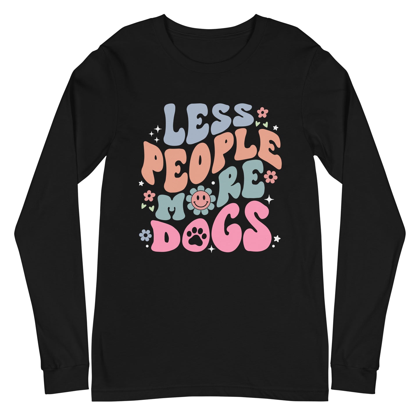 Less People More Dogs Unisex Long Sleeve Tee