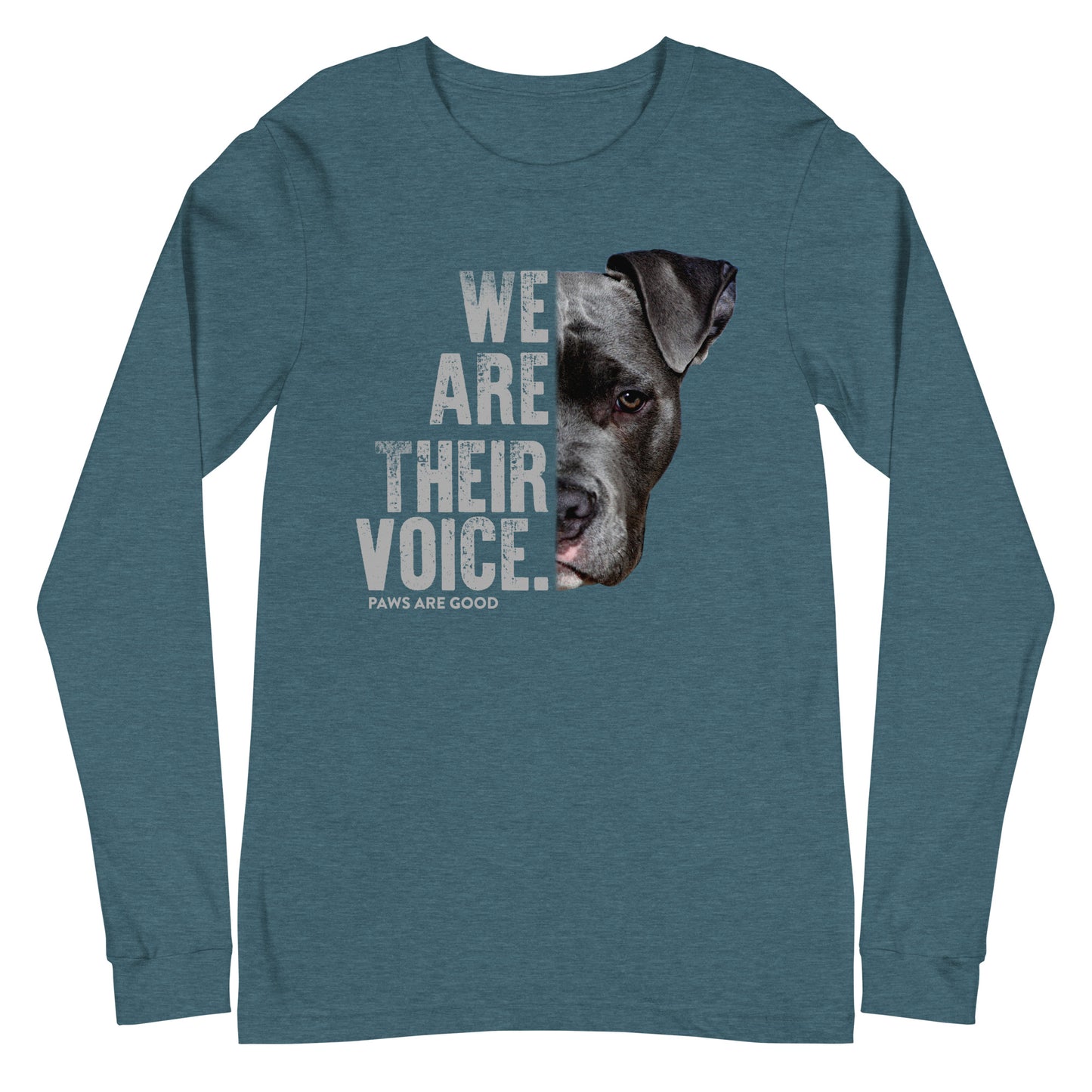 We Are Their Voice Long Sleeve Dog Rescue Tee