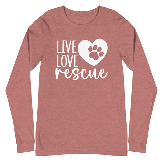 Live Love Rescue Unisex Long Sleeve Tee