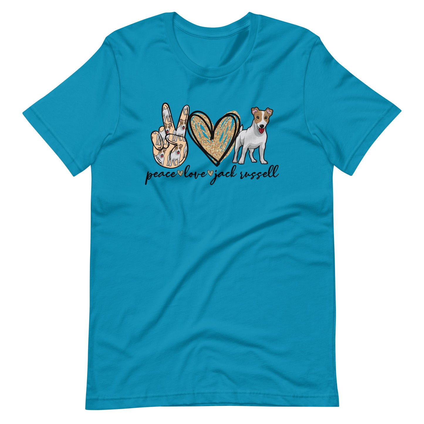 Peace Love Jack Russell Unisex t-shirt